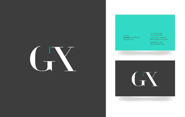 G & X Letter Logo — Stock Vector