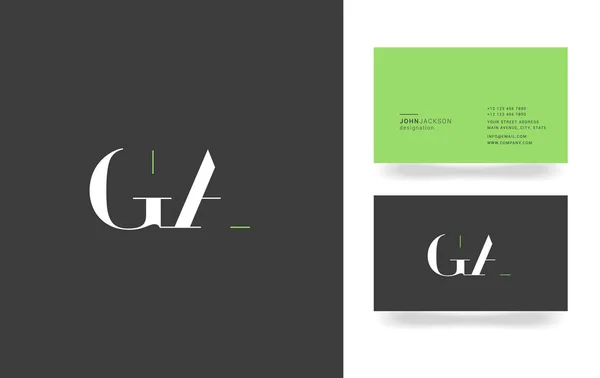 G & A Letter Logo — Stock Vector