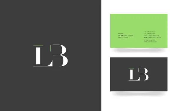 L & B logotipo da carta — Vetor de Stock