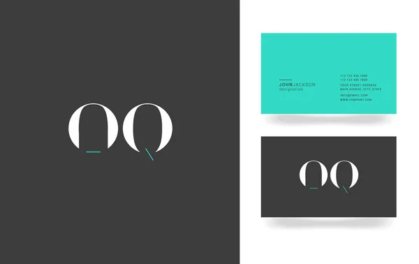 Logotipo de O & Q Letter — Vector de stock