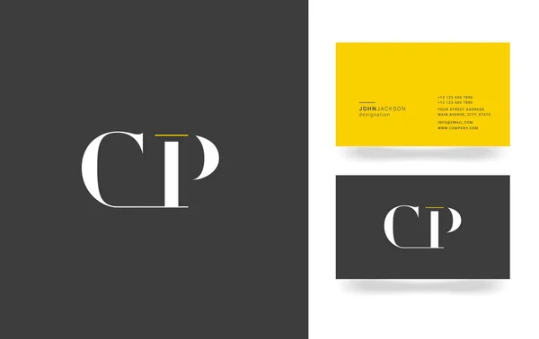 C & P 文字ロゴ — ストックベクタ