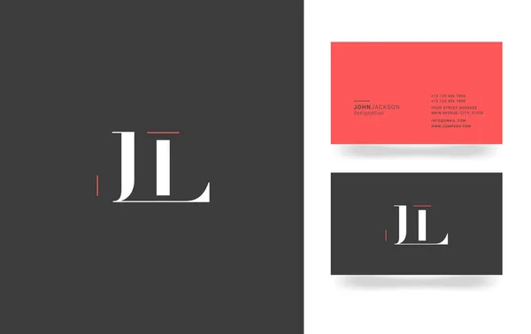 Logo lettera J & L — Vettoriale Stock