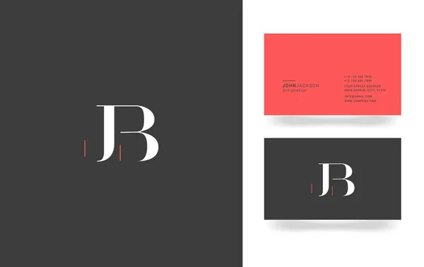 J & B Letter Logo — Stock Vector