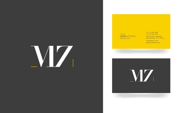 Logotipo de letra M & Z — Vector de stock