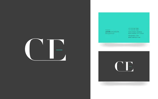 Logo de la lettre C & E — Image vectorielle