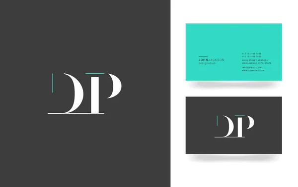Logotipo da letra D & P — Vetor de Stock
