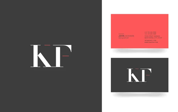 Logotipo de letra K & F — Vector de stock