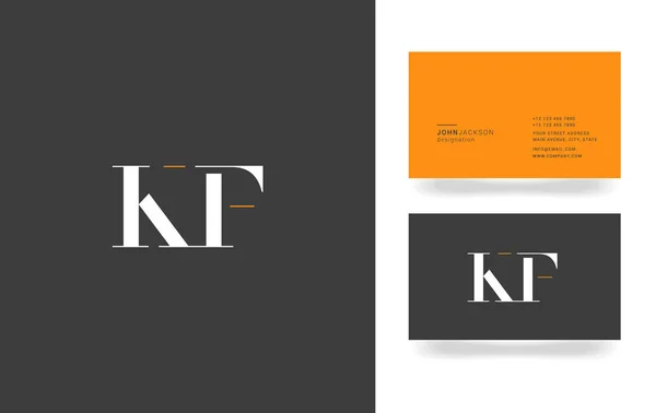 K & F logotipo da carta —  Vetores de Stock