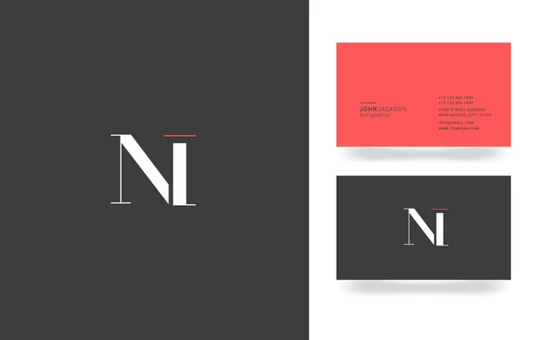 N & ik brief Logo — Stockvector