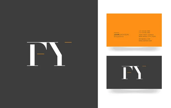 F & Y brev logotyp — Stock vektor