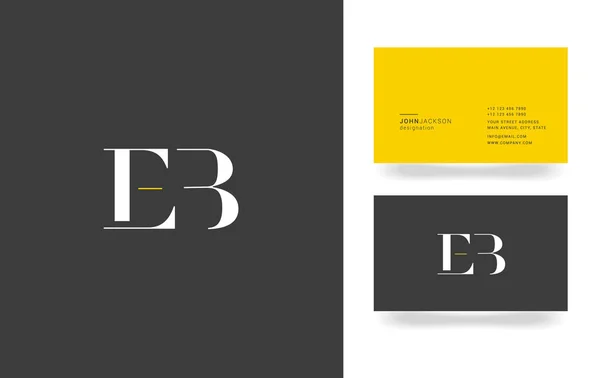 Logotipo da letra E & B — Vetor de Stock