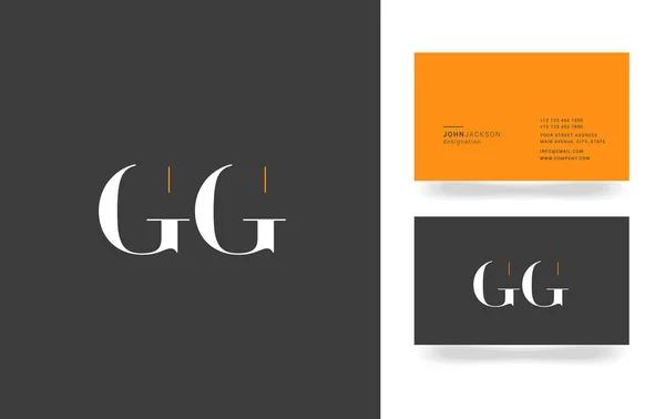 G & G Letter Logo — Stock Vector