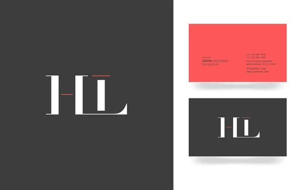 Logotipo de letra H & L — Archivo Imágenes Vectoriales