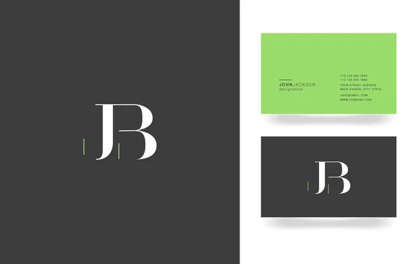 J & B logotipo da carta — Vetor de Stock