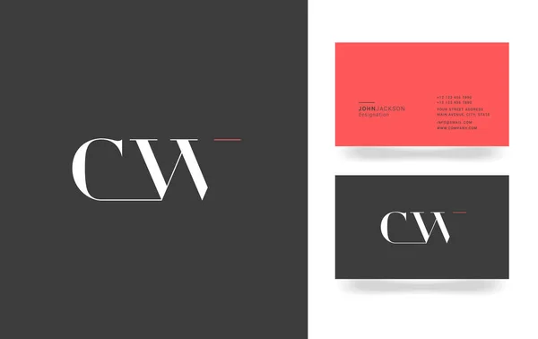 Logotipo de letra C & W — Vector de stock