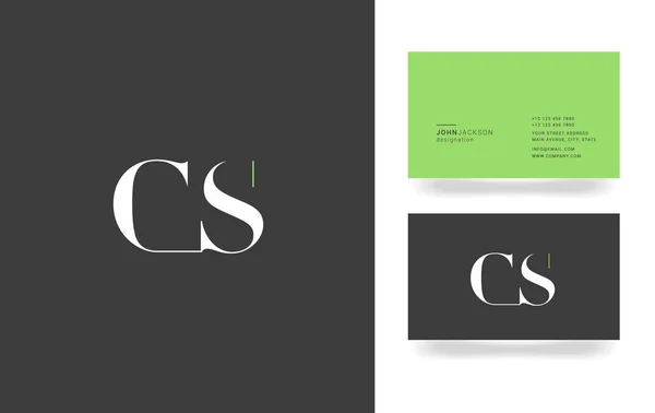 Logotipo de la letra C & S — Vector de stock