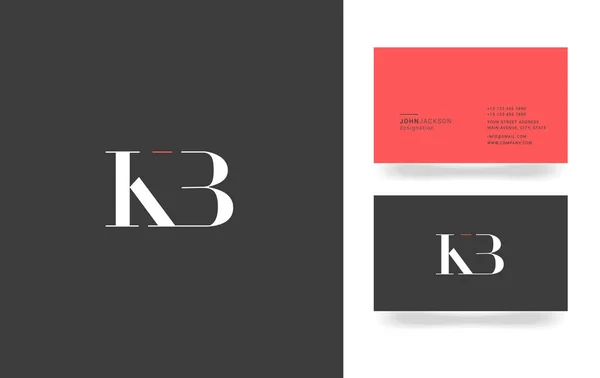 Logo lettre K & B — Image vectorielle