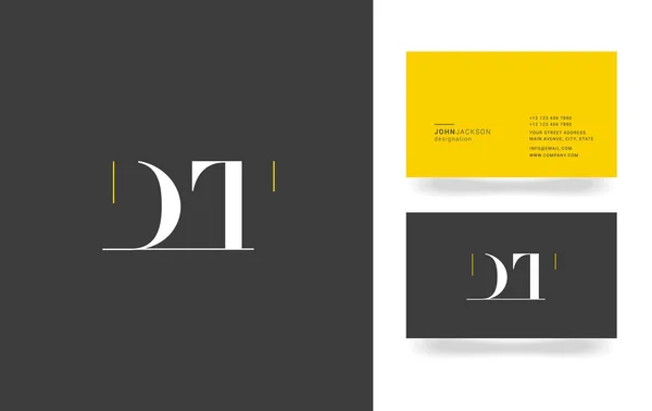 Logotipo de letra D & T — Vector de stock