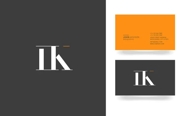Ik & K brief Logo — Stockvector