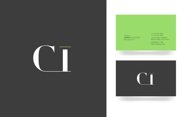 C & ik brief Logo — Stockvector