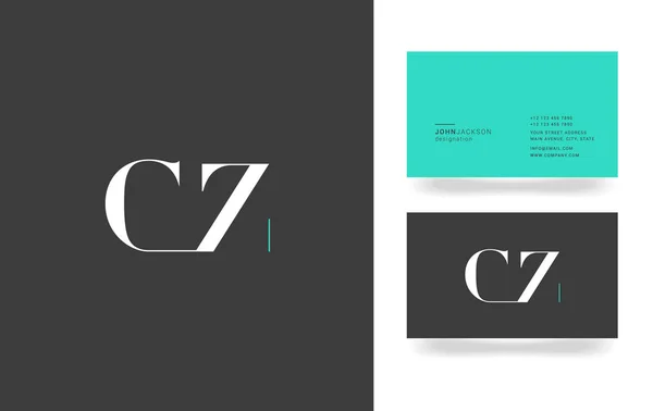 Logotipo de letra C & Z —  Vetores de Stock