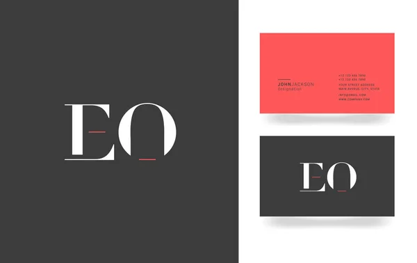 E & O Letter Logo — Stockvector