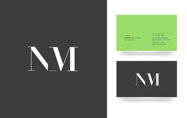 N & Logo litery M — Wektor stockowy