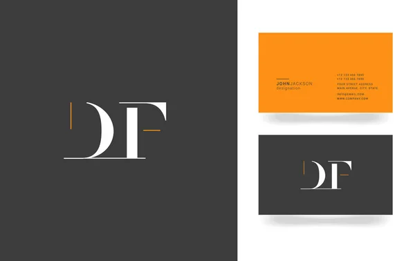 D & f Buchstabe Logo — Stockvektor