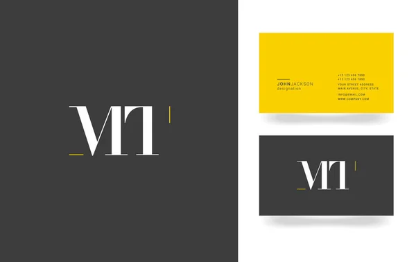 M & T brev logotyp — Stock vektor