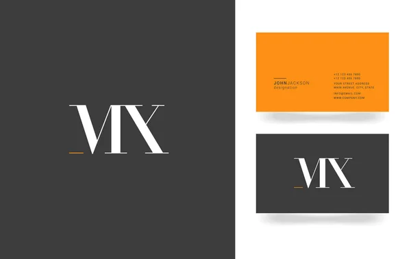 Logotipo de letra M & X — Vetor de Stock