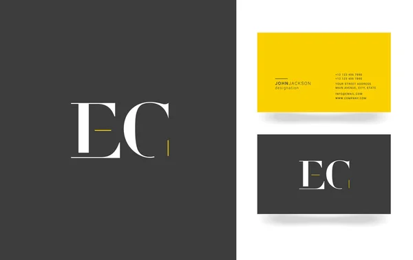 Logotipo de letra E & C — Archivo Imágenes Vectoriales