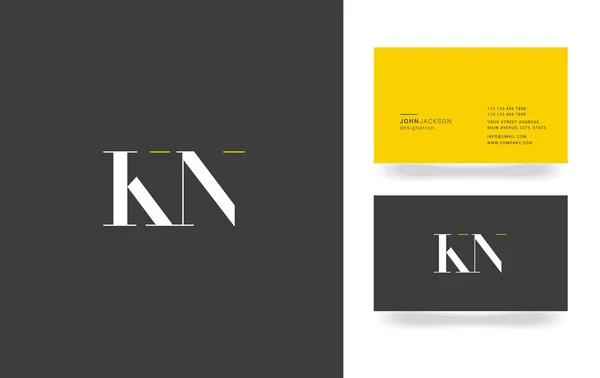 K 和 N 字母徽标 — 图库矢量图片