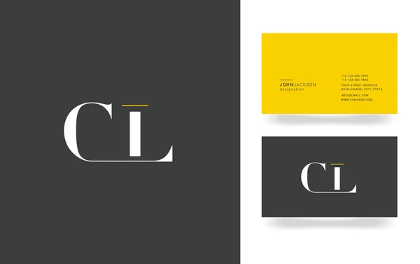 C ve L harfi Logo — Stok Vektör