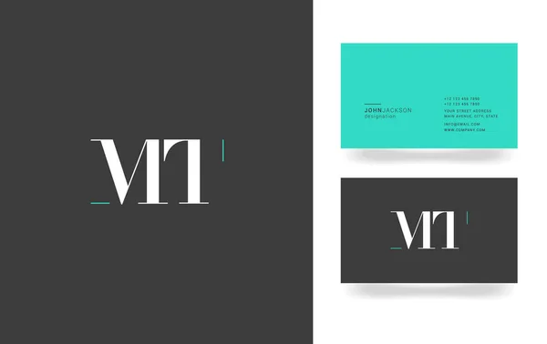 Logotipo de letra M & T — Vector de stock