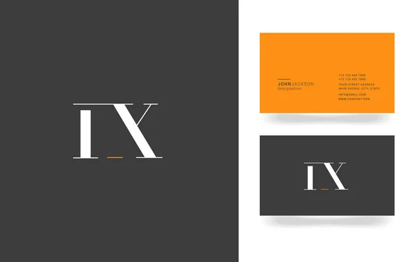 I & X Letter Logo — Stock Vector