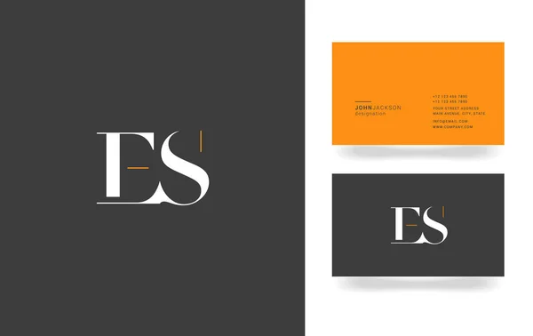 Logotipo de la letra E & S — Vector de stock