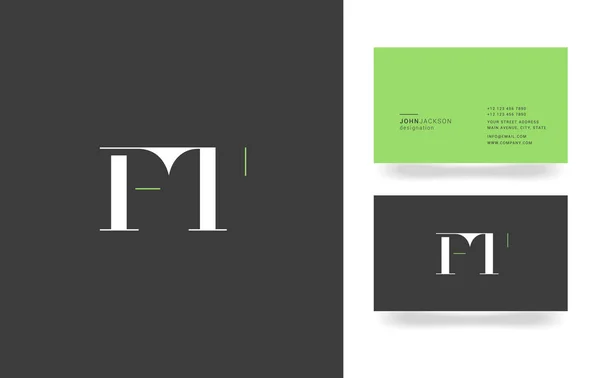 F & T brev logotyp — Stock vektor