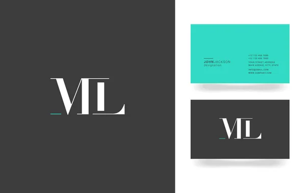 M & L Letter Logo — Stock Vector