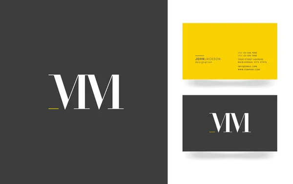 Logotipo de letra M & M — Vetor de Stock