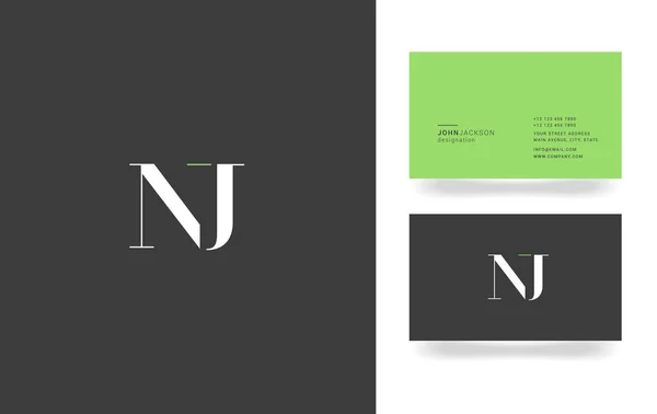 N & J list Logo — Wektor stockowy