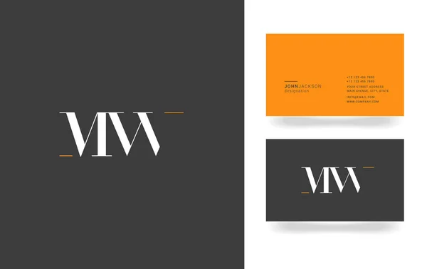 M & W brev logotyp — Stock vektor