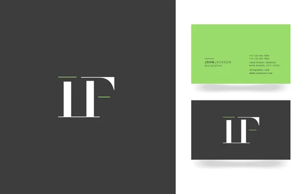 Logotipo da letra de I & F — Vetor de Stock