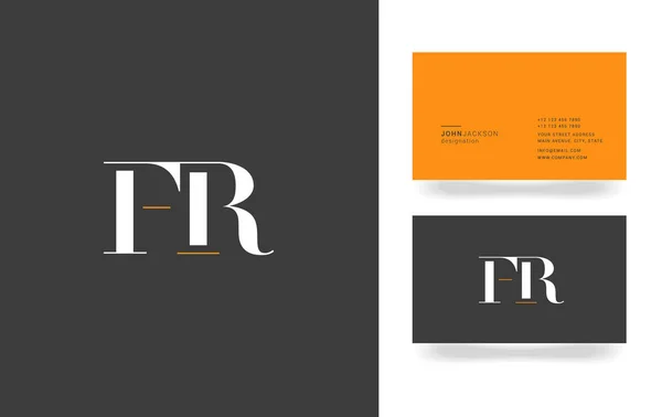 F & R Letter Logo — Stock Vector
