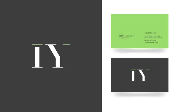 Logotipo de letra I & Y — Vector de stock