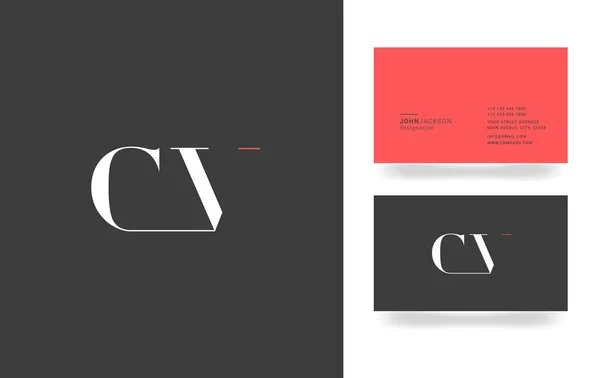 C & V Letter Logo — Stock Vector