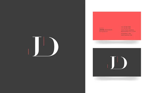 Logotipo de letra J & D — Vector de stock