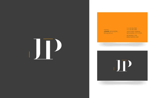 J & P logotipo da carta —  Vetores de Stock