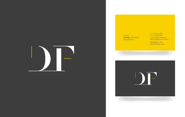 Logotipo de letra D & F — Vector de stock