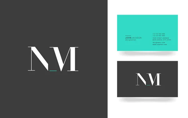 Logotipo de la letra N & M — Vector de stock