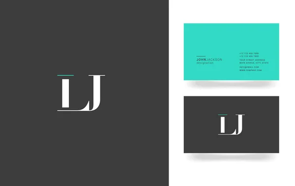 L ve J harfi Logo — Stok Vektör